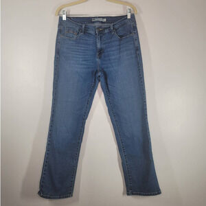 Levi's 505 Jeans Size 10 Mid Rise Straight Leg 5-Pockets Stretch Denim Blue